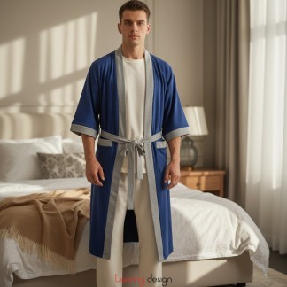 Blue pashmina night robe